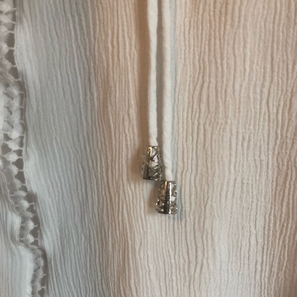 Sandra Darren White Lace Dress with Slip - Size 10 - Picture 5 of 8